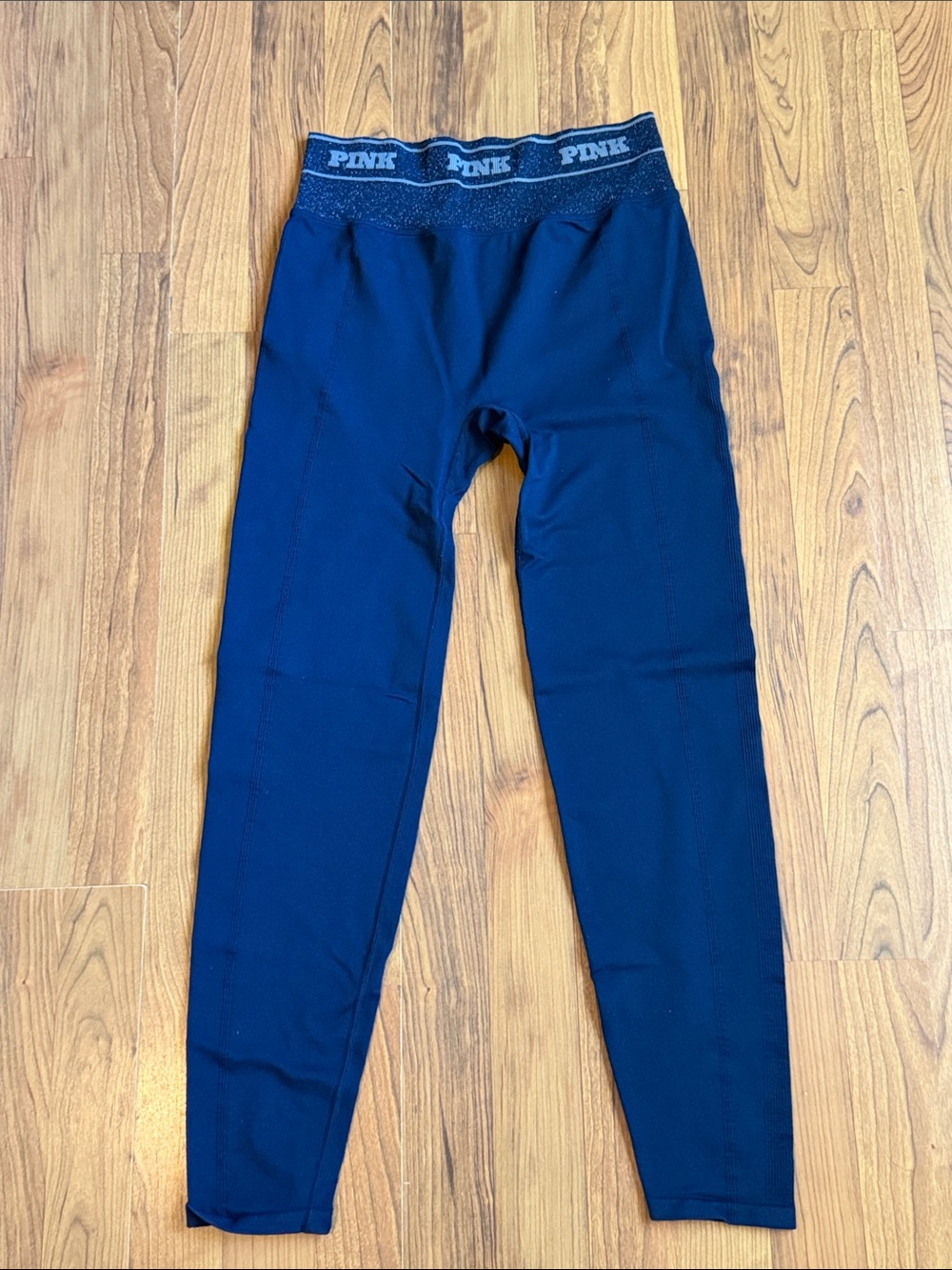 PINK Victoria's Secret Navy Leggings with Logo Waistband
